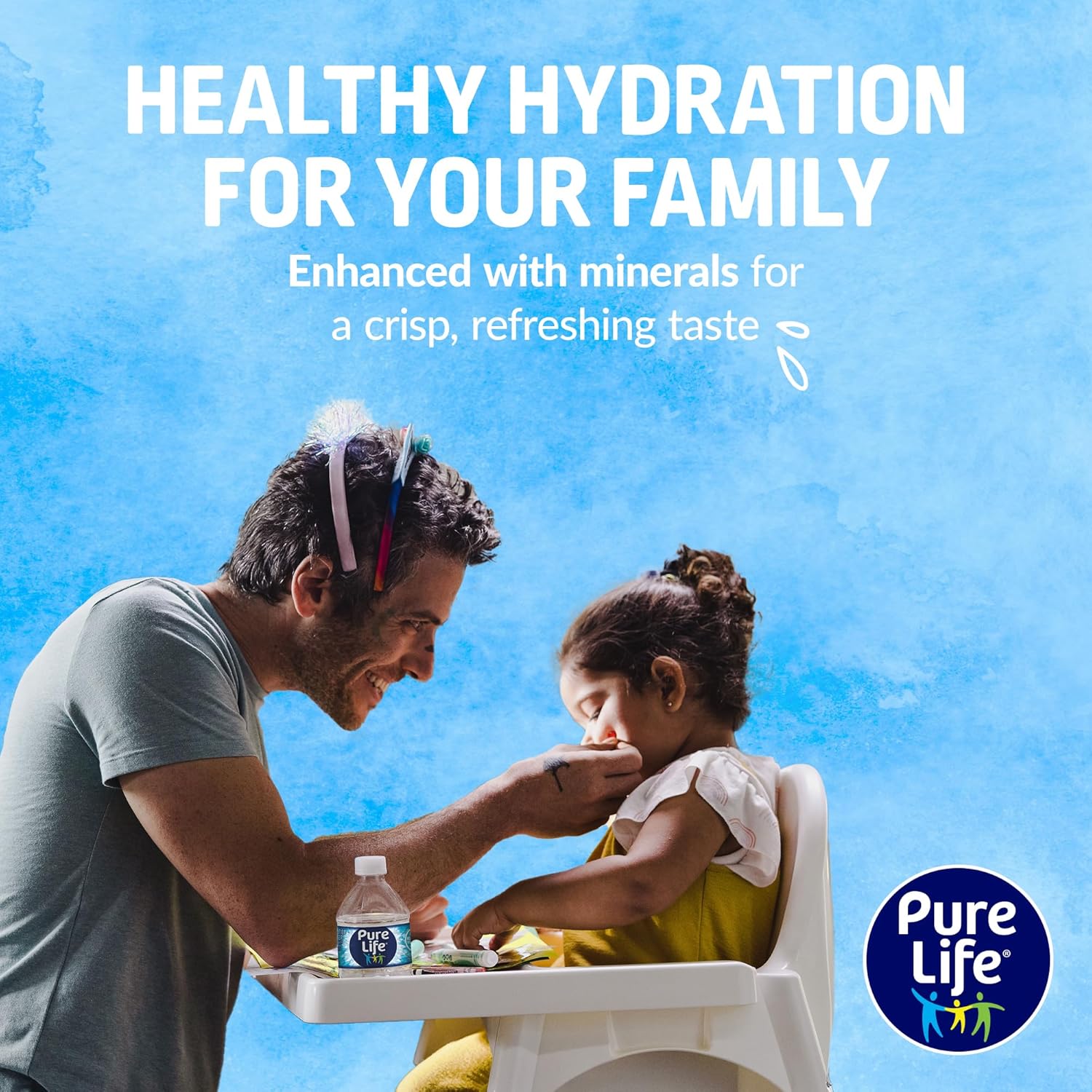 Pure Life Purified Water Bottles, 24 Pack - Still Bottled Water Enhanced with Minerals for a Crisp Taste, Plastic Bottles - 8 Fl Oz