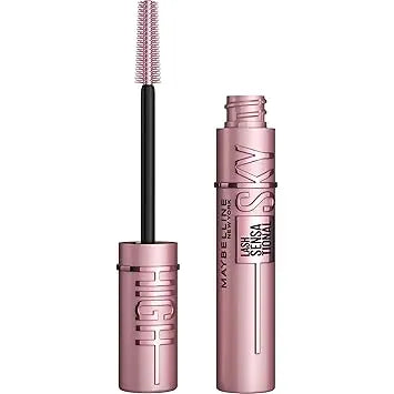 Maybelline Lash Sensational Sky High Washable Mascara Makeup, Volumizing, Lengthening, Defining, Curling, Multiplying, Buildable Formula, Blackest Black, 1 Count Retailxpres