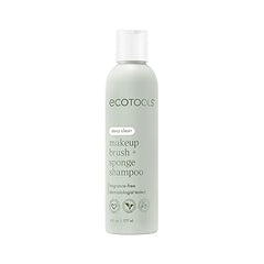 EcoTools Cleanser Shampoo for Makeup Brush/Sponge/Puffs, Remove Makeup & Impurities, Fragrance-Free, No Harsh Chemicals, Vegan & Cruelty-Free, 6 fl.oz./177 ml, 1 Count