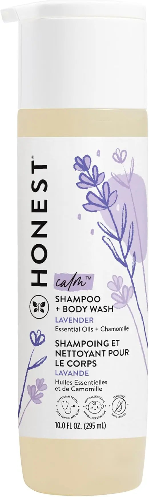 The Honest Company 2-in-1 Cleansing Shampoo + Body Wash | Gentle for Baby | Naturally Derived, Tear-free, Hypoallergenic | Lavender Calm, 10 fl oz Retailxpres