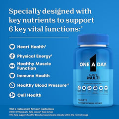 One A Day Multivitamin for Men - Daily Mens Multivitamins with Vitamin D, Zinc, Folic Acid, and B Vitamins, Physical Energy Support, 200 Ct (Packaging May Vary)