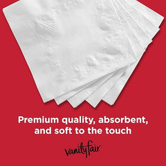 Vanity Fair Everyday Paper Napkins, 100 Count, Disposable Napkins Made Soft And Smooth For Everyday Meals