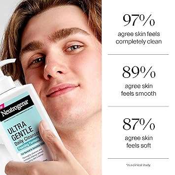 Neutrogena Ultra Gentle Foaming Facial Cleanser, Foaming Face Wash for Sensitive Skin, Gently Cleanses Away Dirt, Oil & Makeup Without Over Drying, Fragrance-Free, 5.8 fl. oz