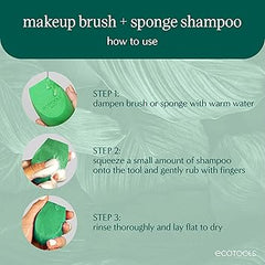 EcoTools Cleanser Shampoo for Makeup Brush/Sponge/Puffs, Remove Makeup & Impurities, Fragrance-Free, No Harsh Chemicals, Vegan & Cruelty-Free, 6 fl.oz./177 ml, 1 Count