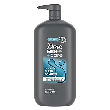 Dove Men+Care Body and Face Wash Hydrating Clean Comfort Men's Body Wash with 24-Hour Nourishing Micromoisture Technology 30 oz Retailxpres
