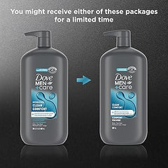 Dove Men+Care Body and Face Wash Hydrating Clean Comfort Men's Body Wash with 24-Hour Nourishing Micromoisture Technology 30 oz