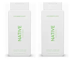 Native Body Wash Contains Naturally Derived Ingredients | For Women & Men, Sulfate, Paraben, & Dye Free Leaving Skin Soft and Hydrated | Cucumber & Mint 18 oz - 2 Pk