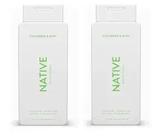 Native Body Wash Contains Naturally Derived Ingredients | For Women & Men, Sulfate, Paraben, & Dye Free Leaving Skin Soft and Hydrated | Cucumber & Mint 18 oz - 2 Pk