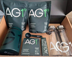 GENUINE AG1 Athletic Greens Pouch 60 servings (2) AG1 Pouch (5) AG1 Travel Packs