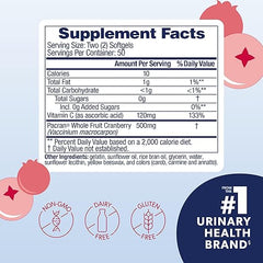 AZO Cranberry Supplement, Made with Concentrated Whole Fruit Cranberry Powder to Help Cleanse and Protect the Urinary Tract*, Sugar Free Cranberry Pills, Non-GMO, 100 Softgels