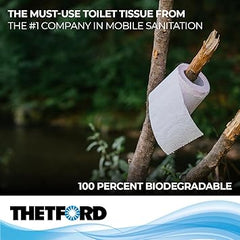 Thetford Aqua-Soft Toilet Tissue - Toilet Paper for RV and marine - 2-ply - Thetford 03300 (Pack of 4 rolls) , White