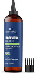 Botanic Hearth 100% Pure Rosemary Oil for Hair Growth (6.7 fl oz)| Infused with Biotin, Jojoba & Castor Oil IFELSHOP
