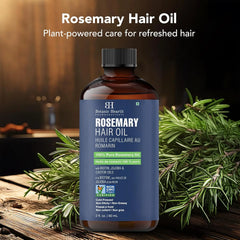 Botanic Hearth 100% Pure Rosemary Oil For Hair Growth | Infused with Biotin, Jojoba & Castor Oil | Hair Oil Repairs Dry Damaged Hair, Strengthening, Healthier - Hair Tonic, 2 fl oz Ifelshop