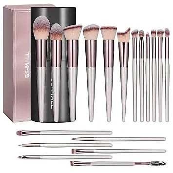 BS-MALL Makeup Brush Set 18 Pcs Premium Synthetic Foundation Powder Concealers Eye shadows Blush Makeup Brushes with black case Retailxpres