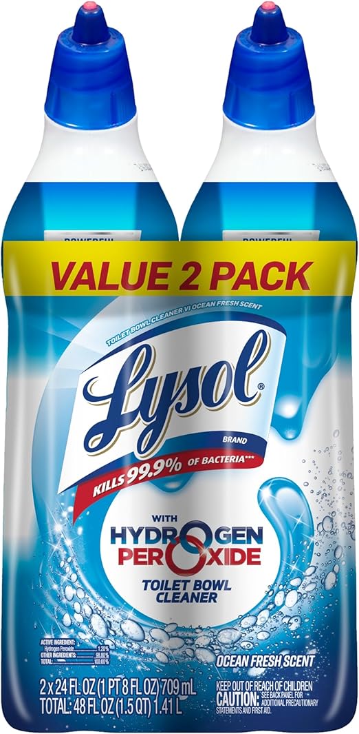 Buy Lysol Toilet Bowl Cleaner Gel 24oz Pack of 2 Ocean Fresh – Bleach Free