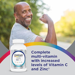 Centrum Minis Silver Multivitamin for Men 50 Plus, Multivitamin/Multimineral Supplement, Vitamin D3, B-Vitamins and Zinc, Non-GMO Ingredients, Supports Memory and Cognition in Older Adults - 280 Ct