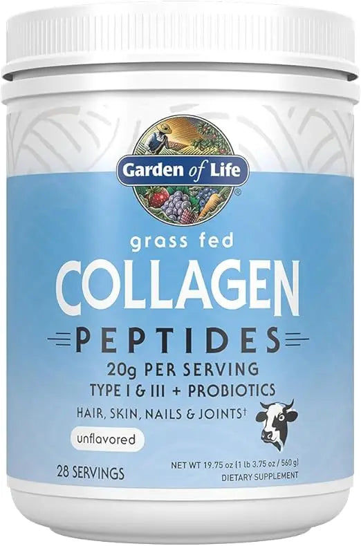 Garden of Life Grass Fed Collagen Peptides Powder Unflavored Collagen Powder for Women Men Hair Skin Nails Joints, Hydrolyzed Collagen Protein Supplements, Collagen for Women & Men, 28 Servings Retailxpres