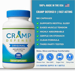Cramp Defense® Magnesium Supplement for Leg Cramps and Muscle Cramps. Made in USA. 3 to 6 Month Supply per Bottle. Organic, Non-Laxative, Non-Drowsy, Since 2011, Over 1+ Million Sold.