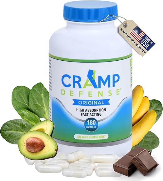 Cramp Defense® Magnesium Supplement for Leg Cramps and Muscle Cramps. Made in USA. 3 to 6 Month Supply per Bottle. Organic, Non-Laxative, Non-Drowsy, Since 2011, Over 1+ Million Sold.
