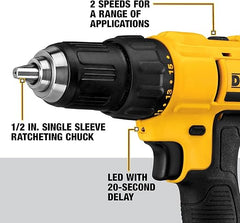 DEWALT 20V Max Cordless Drill/Driver Kit, 2 Batteries and Charger Included (DCD771C2)