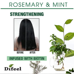 Difeel Rosemary and Mint Premium Hair Oil with Biotin 7.1 oz. - Natural Rosemary Oil for Hair Growth & Biotin Ifelshop