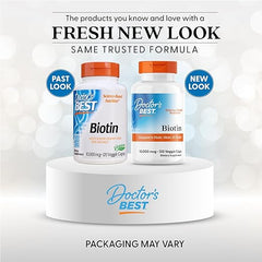 Doctors Best Biotin, Supports Hair, Skin, & Nails, Non-GMO, Gluten Free, Soy Free, Vegan 120 Veggie Caps