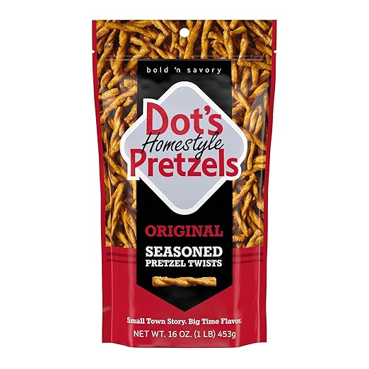 Dot's Pretzels Original Seasoned Pretzel Twist Snack, 16oz Grocery Sized Bag