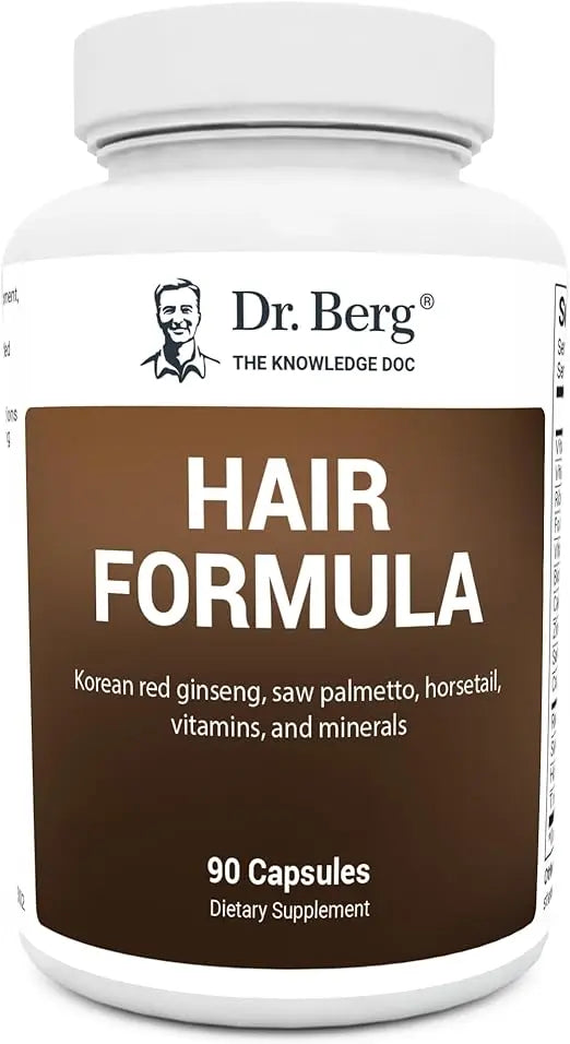 Dr. Berg All-in-One Vitamins for Hair, Skin, & Nails - Advanced Formula with Biotin, Saw Palmetto, DHT Blocker, & Trace Minerals - 90 Veg Capsules Retailxpres