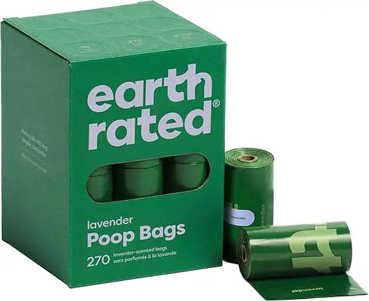 Earth Rated Poop Bags for Dogs, Guaranteed Leak Proof and Extra Thick Waste Bag Refill Rolls, Lavender Scented, 270 Bags Retailxpres