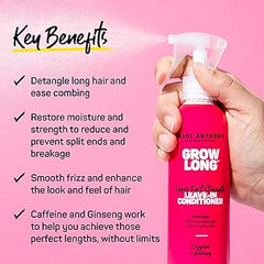 Marc Anthony Leave-In Conditioner Spray & Detangler, Grow Long Biotin - Anti-Frizz Deep Conditioner For Split Ends & Breakage - Vitamin E, Caffeine & Ginseng for Curly, Dry & Damaged Hair