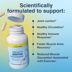 HEAL-N-SOOTHE Joint Support Supplements - Proteolytic Enzymes like Bromelain & Papain, with Boswellia, Turmeric & Ginger- Promotes Protein Digestive Function & Body Defense Wellness- 90 Count (1 Pack)