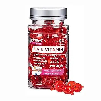 Hussell Hair Treatment Serum - 40 Hair Care Capsules - No Rinse - With Argan Macadamia & Avocado Oils - Vitamins A, E, & Pro B5 - Conditioner for Women & Men Retailxpres