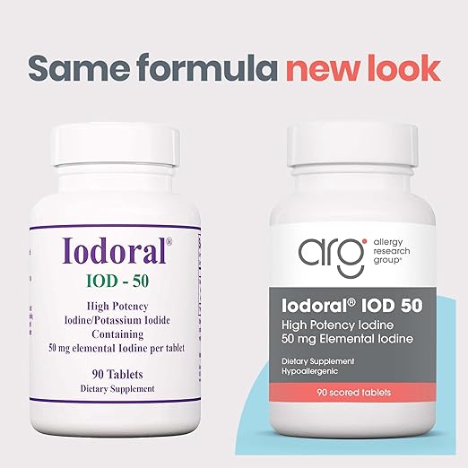 Optimox Iodoral 50 mg Supplement - Potassium Iodide Tablets, Thyroid Support, Daily Vitamins and Minerals, Lugol's Iodine Solution - 90 Count