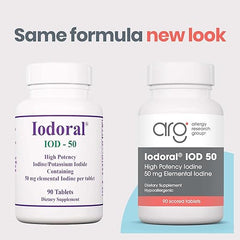 Optimox Iodoral 50 mg Supplement - Potassium Iodide Tablets, Thyroid Support, Daily Vitamins and Minerals, Lugol's Iodine Solution - 90 Count