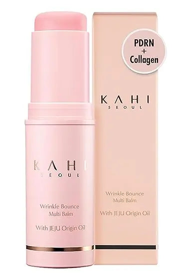 KAHI Wrinkle Bounce Multi Balm Stick | PDRN Collagen Wrinkle Stick | Korean Skin Care |All-in-One Hydrating Lip Balm Eye Cream Neck Cream Make Up Base & Face Mist Moisture Balm Retailxpres