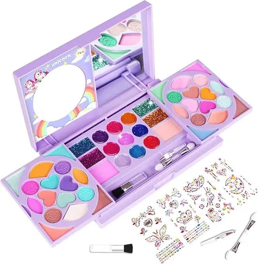 Kids Makeup Kit for Girls Real Washable Cosmetic 3+ Year Girl Birthday Gifts Pretend Play Toys for Girls 4-6, 6-8, 8-10 Non-Toxic Retailxpres