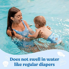 Huggies Little Swimmers Disposable Swim Diapers, Size 5-6 (32+ lbs), 34 Ct (2 packs of 17), Packaging May Vary