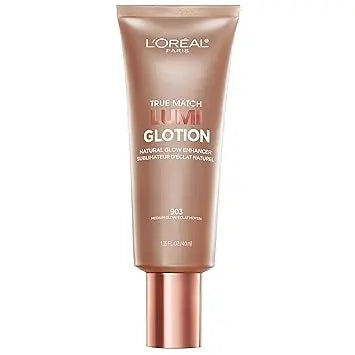 L'Oreal Paris Makeup True Match Lumi Glotion, Natural Glow Enhancer, Illuminator Highlighter, Bronzing Drops For a Sun-Kissed Glow, 903 Medium Retailxpres