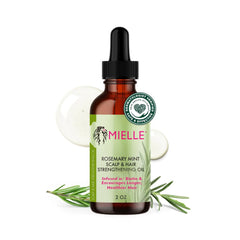 Mielle Organics Rosemary & Mint Hair Oil - Strengthening Biotin Oil Infused Frizzy & Damaged Hair Care - Split Ends & Dry Scalp Treatment to Support Longer, Healthier Strands, 2oz Ifelshop