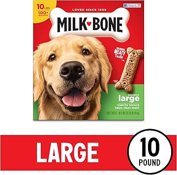 Milk-Bone Original Dog Treats Biscuits for Large Dogs, 10 Pounds (Packaging May Vary)