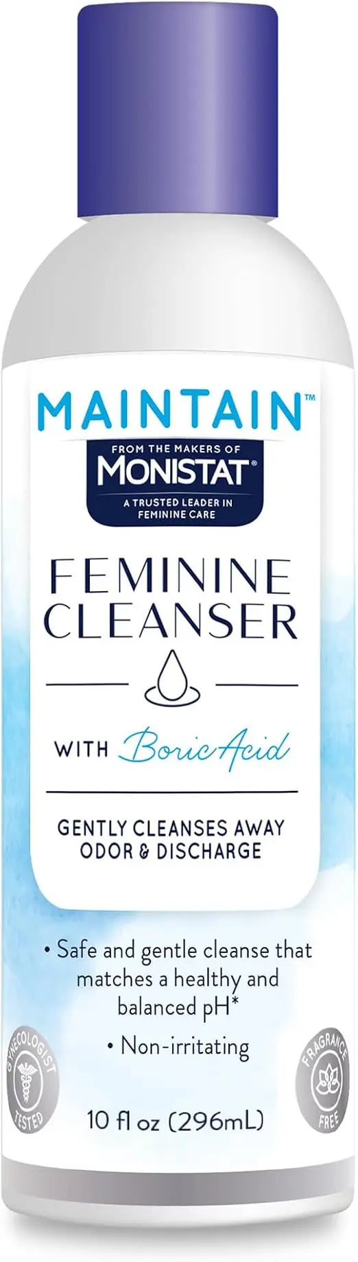 Monistat Boric Acid Feminine Wash, Fragrance-Free Intimate Wash for Women with Gentle pH-Balanced Formula, 10 Fl Oz Retailxpres