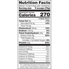Muscle Milk Genuine Protein Powder, Vanilla Crème, 1.93 Pounds, 12 Servings, 32g Protein, 2g Sugar, Calcium, Vitamins A, C & D, NSF Certified for Sport, Energizing Snack, Packaging May Vary