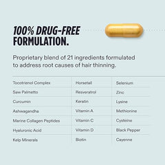 Nutrafol Men's Hair Growth Supplements, Clinically Tested for Visibly Thicker Hair and Scalp Coverage, Dermatologist Recommended - 1 Month Supply