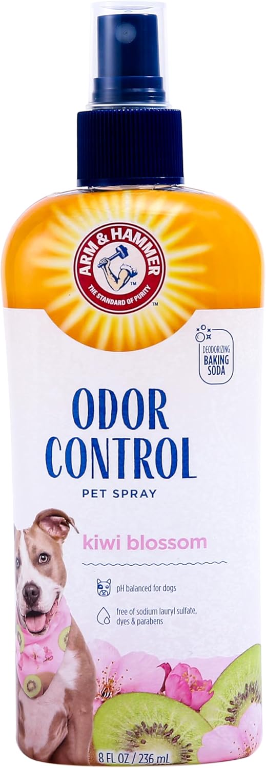 Arm & Hammer for Pets Super Deodorizing Spray for Dogs | Best Odor Eliminating Spray for All Dogs & Puppies | Fresh Kiwi Blossom Scent That Smells Great, 8 Ounces Retailxpres