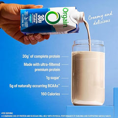 Orgain 30g High Protein Shake, Dairy Isolate Milk Protein, Vanilla Bean, 5g BCAAs, 1g Sugar Per Serving, Meal Replacement, Ready to Drink, Keto Friendly, Gluten-Free 11 Fl Oz (Pack of 12)