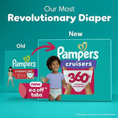 Pampers Diapers - Cruisers 360 - Size 4, 64 Count, Babyproof up to 100% Leakproof Pull-On Diaper