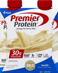 Premier Protein Shake 30g 1g Sugar 24 Vitamins Minerals Nutrients to Support Immune Health, Vanilla, 44 Fl Oz, (Pack of 4)