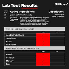 Prime Labs - Men's Testosterone Booster - Stamina, Endurance, & Strength Booster - 60 Caplets