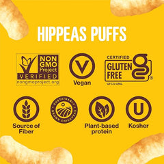 Hippeas Chickpea Puffs, Vegan White Cheddar, 0.8 Ounce (Pack of 6), 3g Protein, 2g Fiber, Vegan, Gluten-Free, Crunchy, Plant Protein Snacks Retailxpres