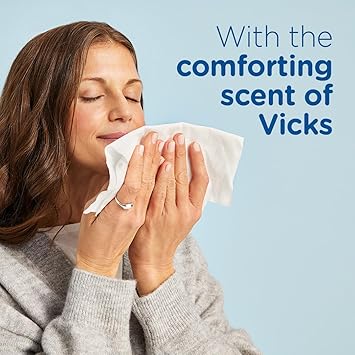 Puffs Plus Lotion with Vicks Facial Tissues, 4 Cubes, 48 Tissues per Box (192 Tissues)